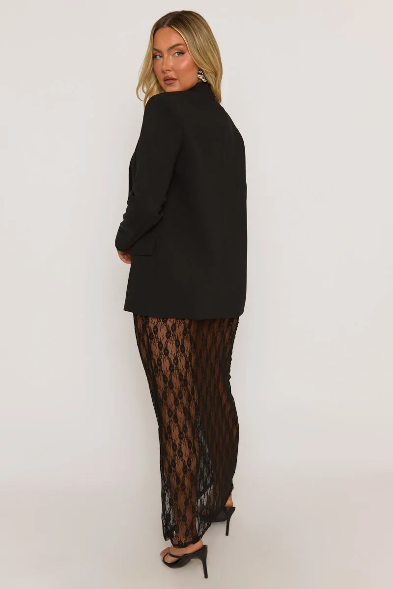 Black Lace Maxi Skirt - Sancha sold by Rebellious Fashion product image thumbnail 5