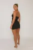 Black Lace Cup Halterneck Mini Dress - Giorgia sold by Rebellious Fashion