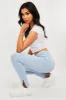 Blue Side Split Leggings - Oliviah sold by Rebellious Fashion