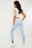 Blue Side Split Leggings - Oliviah sold by Rebellious Fashion
