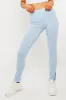 Blue Side Split Leggings - Oliviah sold by Rebellious Fashion