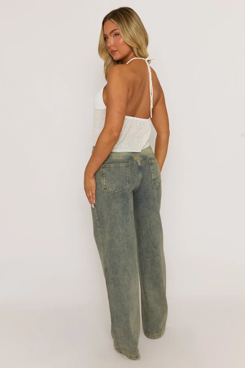 Ivory Lace Tie Front Cami Top - Verona sold by Rebellious Fashion product image thumbnail 5