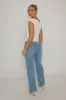 White Asymmetric Twist Shoulder Top - Brinna sold by Rebellious Fashion
