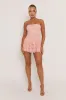 Pink Lace Bandeau Ruffle Mini Dress - Barbarella sold by Rebellious Fashion