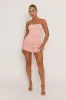 Pink Lace Bandeau Ruffle Mini Dress - Barbarella sold by Rebellious Fashion