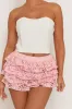 Pink Lace Tiered Skort - Gianna sold by Rebellious Fashion