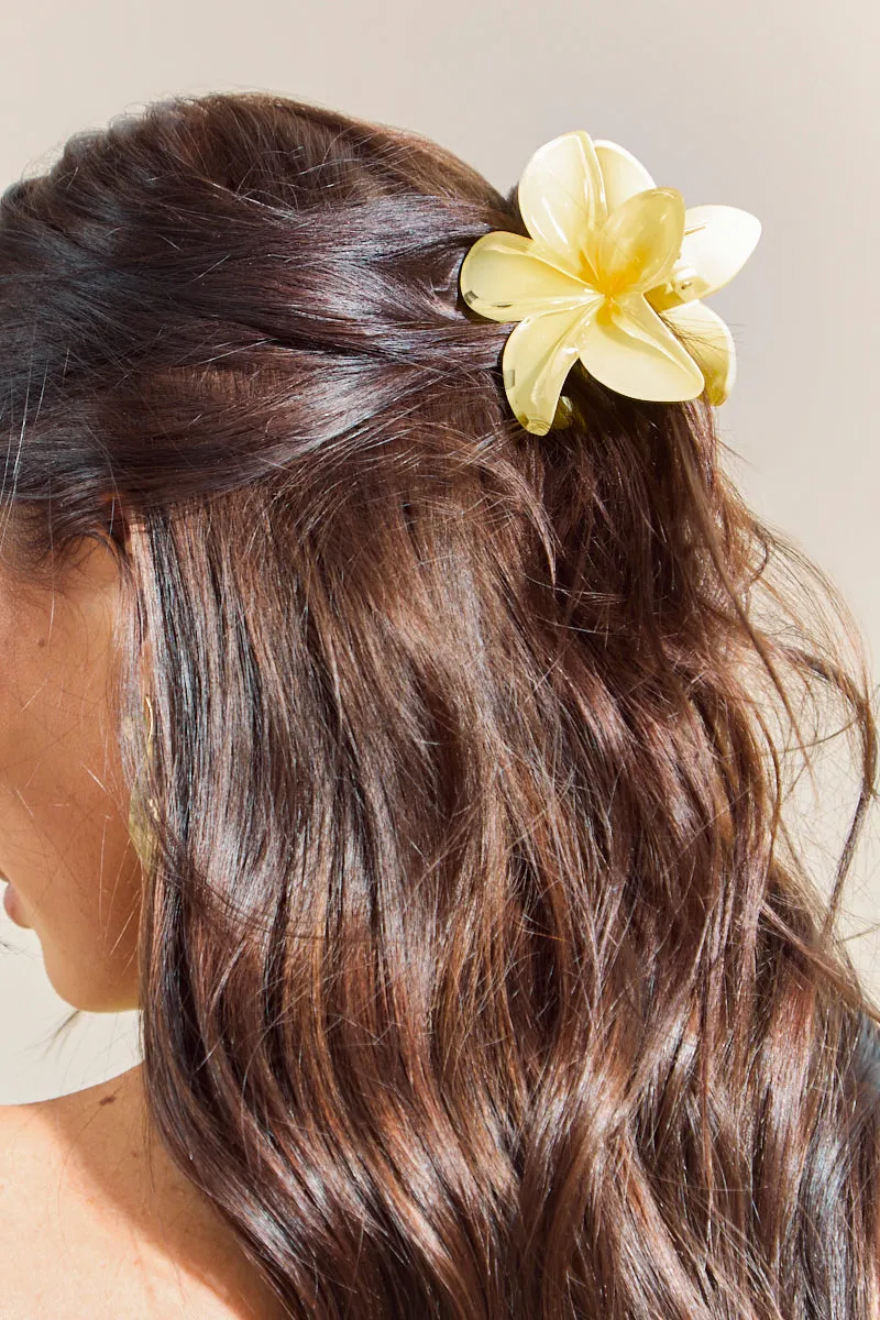 Yellow Flower Claw Clip - Blake sold by Rebellious Fashion
