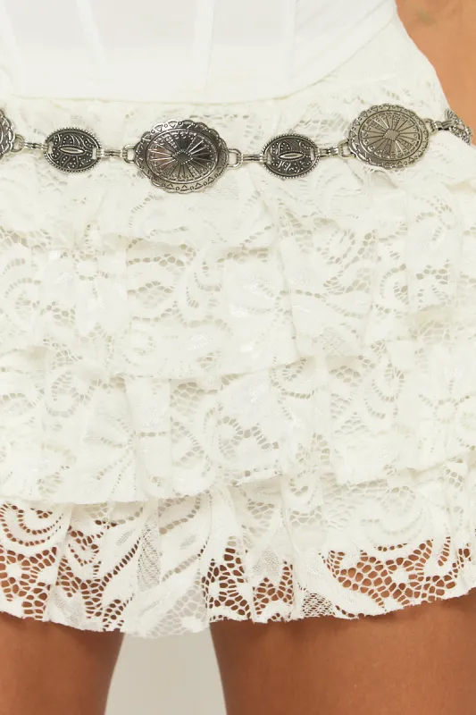 Silver Pendant Detail Belt - Gracia sold by Rebellious Fashion