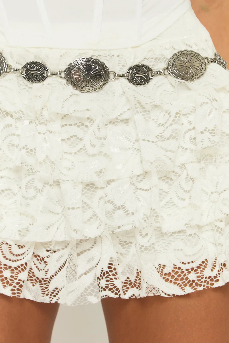 Silver Pendant Detail Belt - Gracia sold by Rebellious Fashion