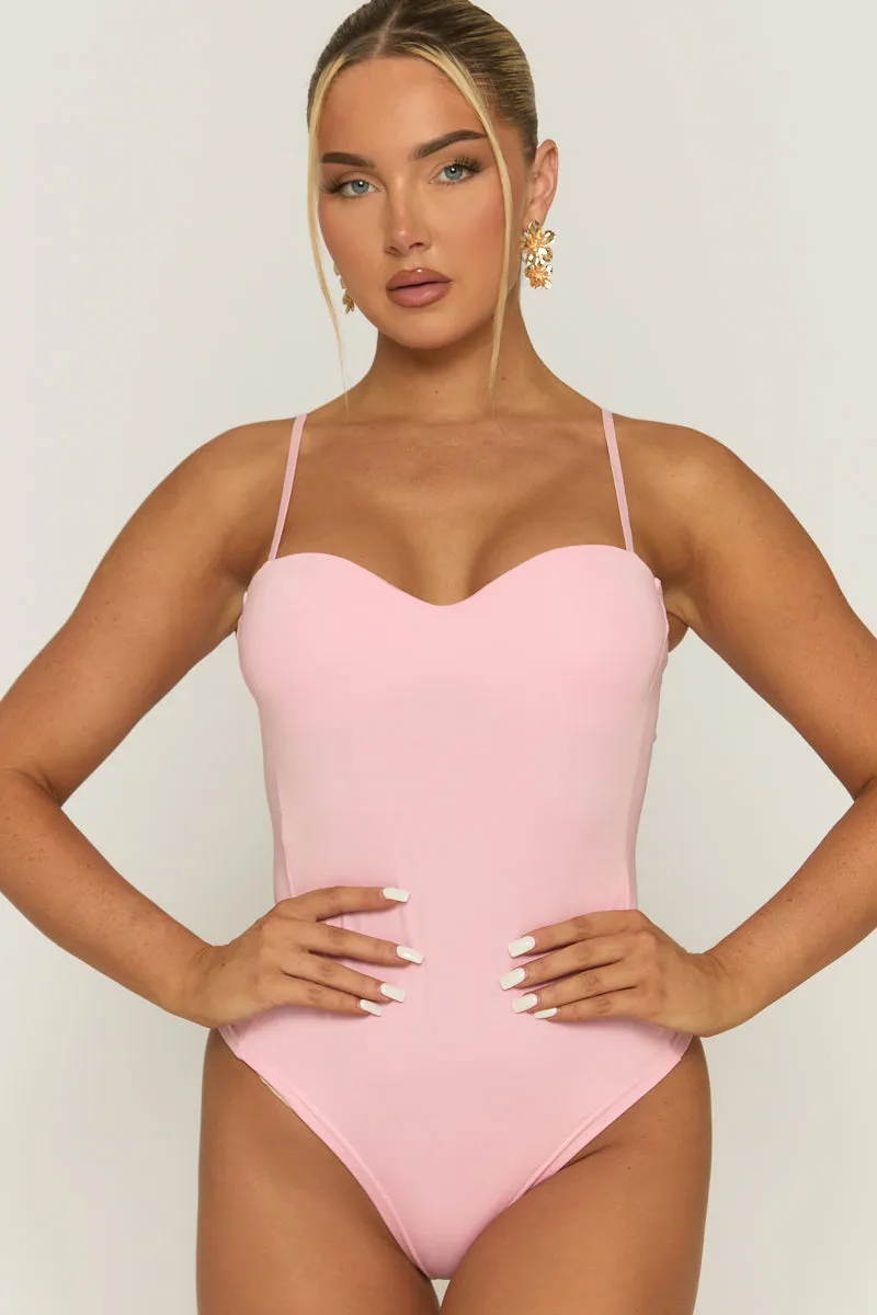 Pink Padded Bust Bodysuit - Seville sold by Rebellious Fashion product image thumbnail 2