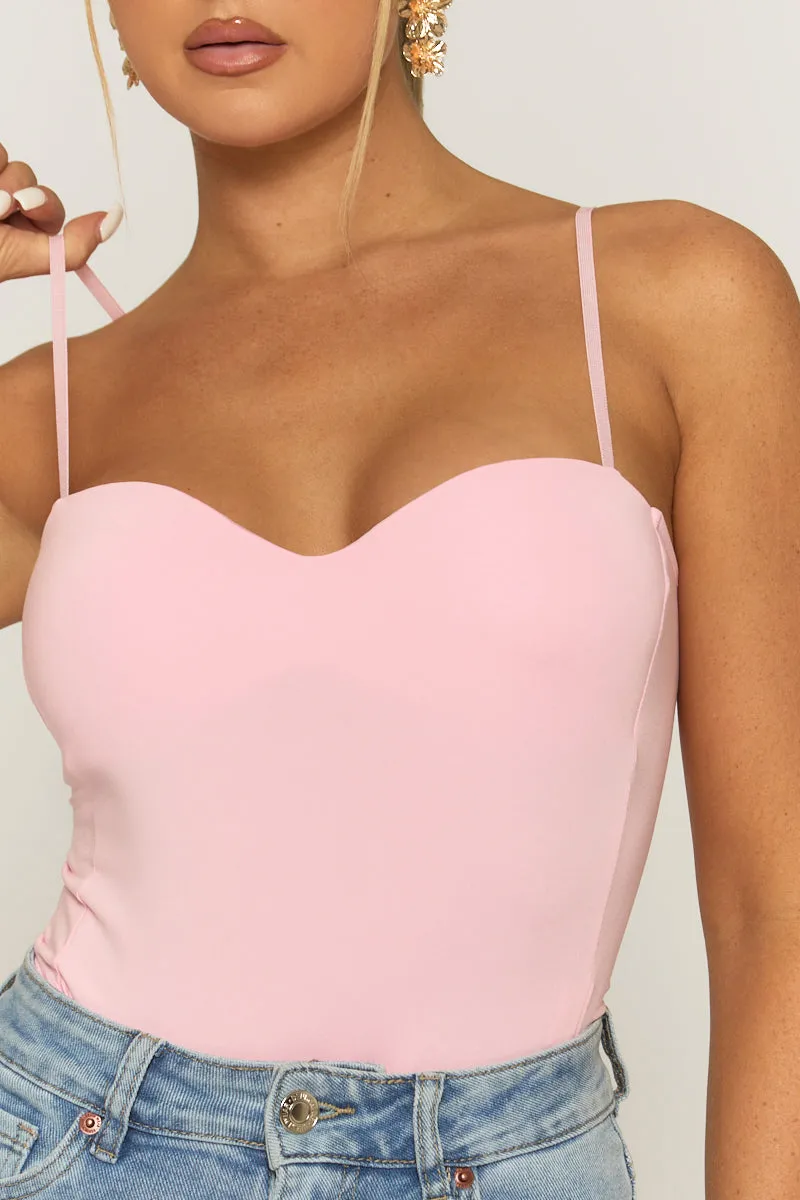 Pink Padded Bust Bodysuit - Seville sold by Rebellious Fashion product image thumbnail 4