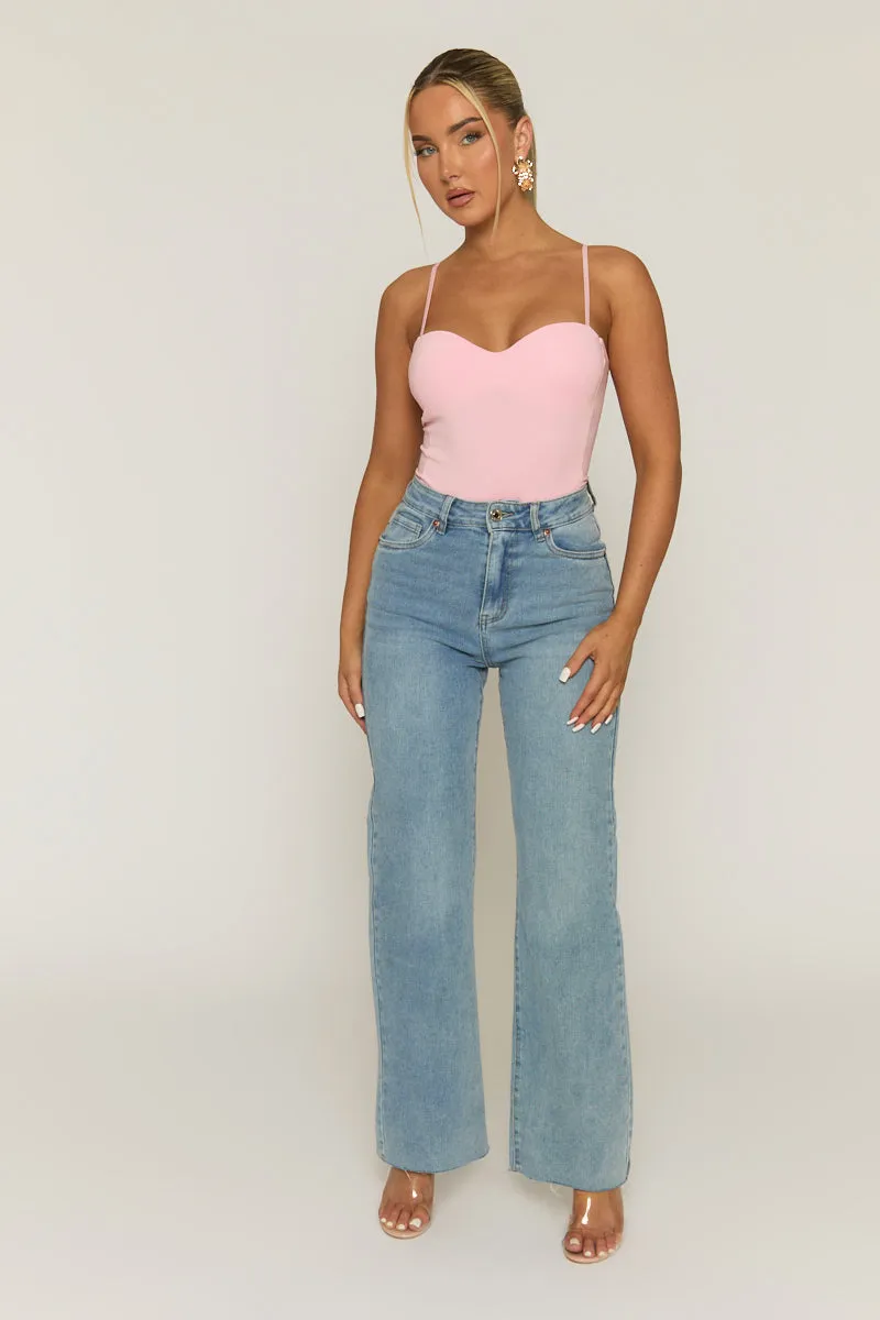 Pink Padded Bust Bodysuit - Seville sold by Rebellious Fashion product image thumbnail 3