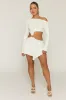 White Cut Out Ring Detail Mini Dress - Santana sold by Rebellious Fashion