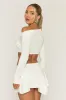 White Cut Out Ring Detail Mini Dress - Santana sold by Rebellious Fashion