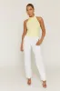 Butter Yellow Halter Cowl Neck Top - Nice sold by Rebellious Fashion