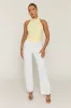 Butter Yellow Halter Cowl Neck Top - Nice sold by Rebellious Fashion