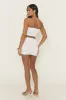 White Floral Textured Bandeau and Mini Skirt Co-ord Set - Sydney sold by Rebellious Fashion