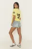 Yellow Oversized Varsity Football T-shirt - Tokya sold by Rebellious Fashion