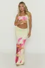 Yellow Floral Strappy Top and Maxi Skirt Co-ord Set - Michayla sold by Rebellious Fashion