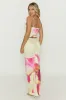 Yellow Floral Strappy Top and Maxi Skirt Co-ord Set - Michayla sold by Rebellious Fashion
