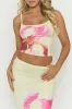 Yellow Floral Strappy Top and Maxi Skirt Co-ord Set - Michayla sold by Rebellious Fashion