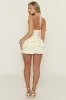 Cream Cut Out Frill Hem Mini Dress - Shayan sold by Rebellious Fashion