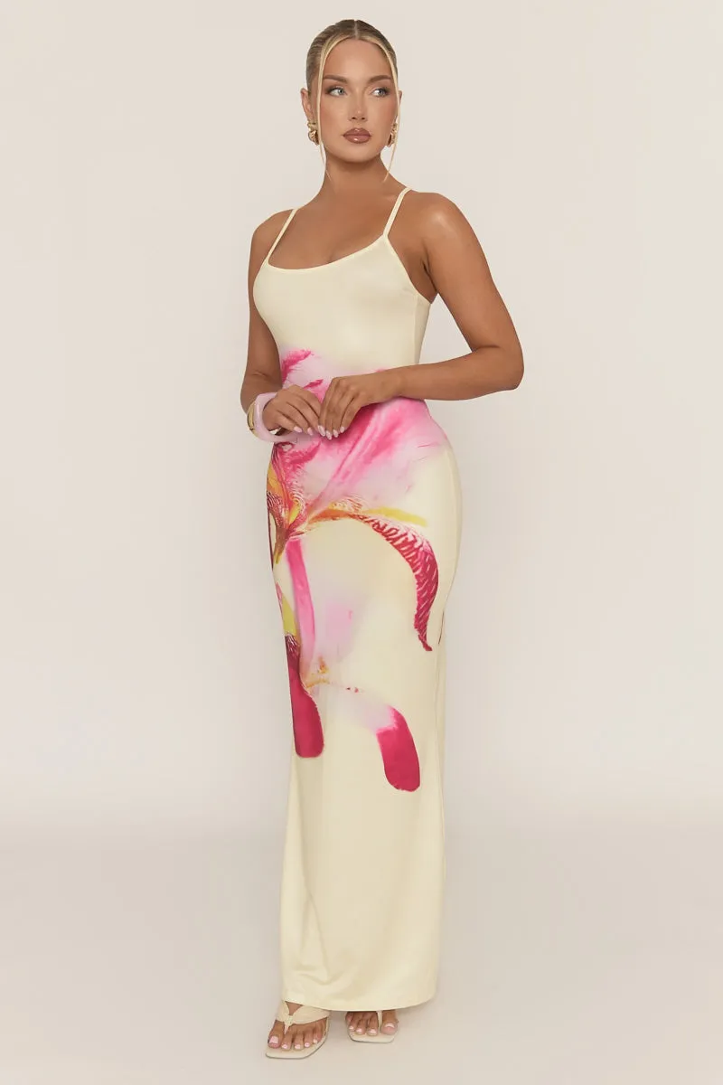 Yellow Floral Strappy Maxi Dress - Rayla sold by Rebellious Fashion product image thumbnail 2