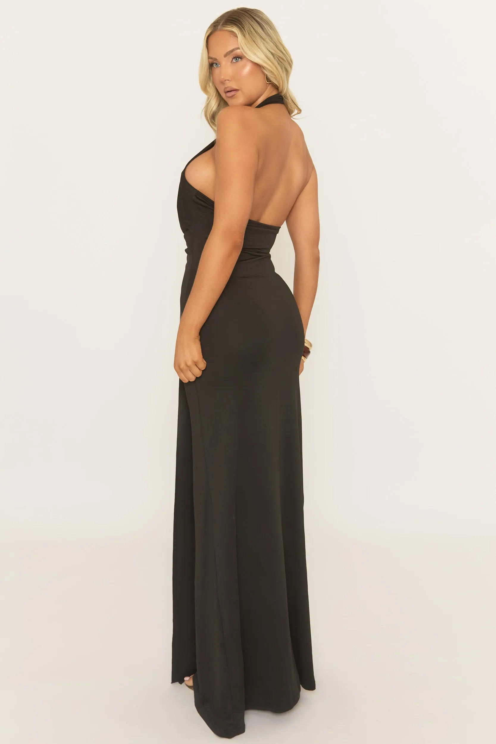 Black Extreme Plunge Maxi Dress - Arleigh sold by Rebellious Fashion product image thumbnail 5