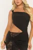 Black One Shoulder Ruched Maxi Dress - Danya sold by Rebellious Fashion