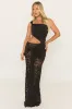 Black One Shoulder Ruched Maxi Dress - Danya sold by Rebellious Fashion