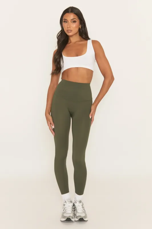 Khaki Energise Activewear Leggings - Treya sold by Rebellious Fashion