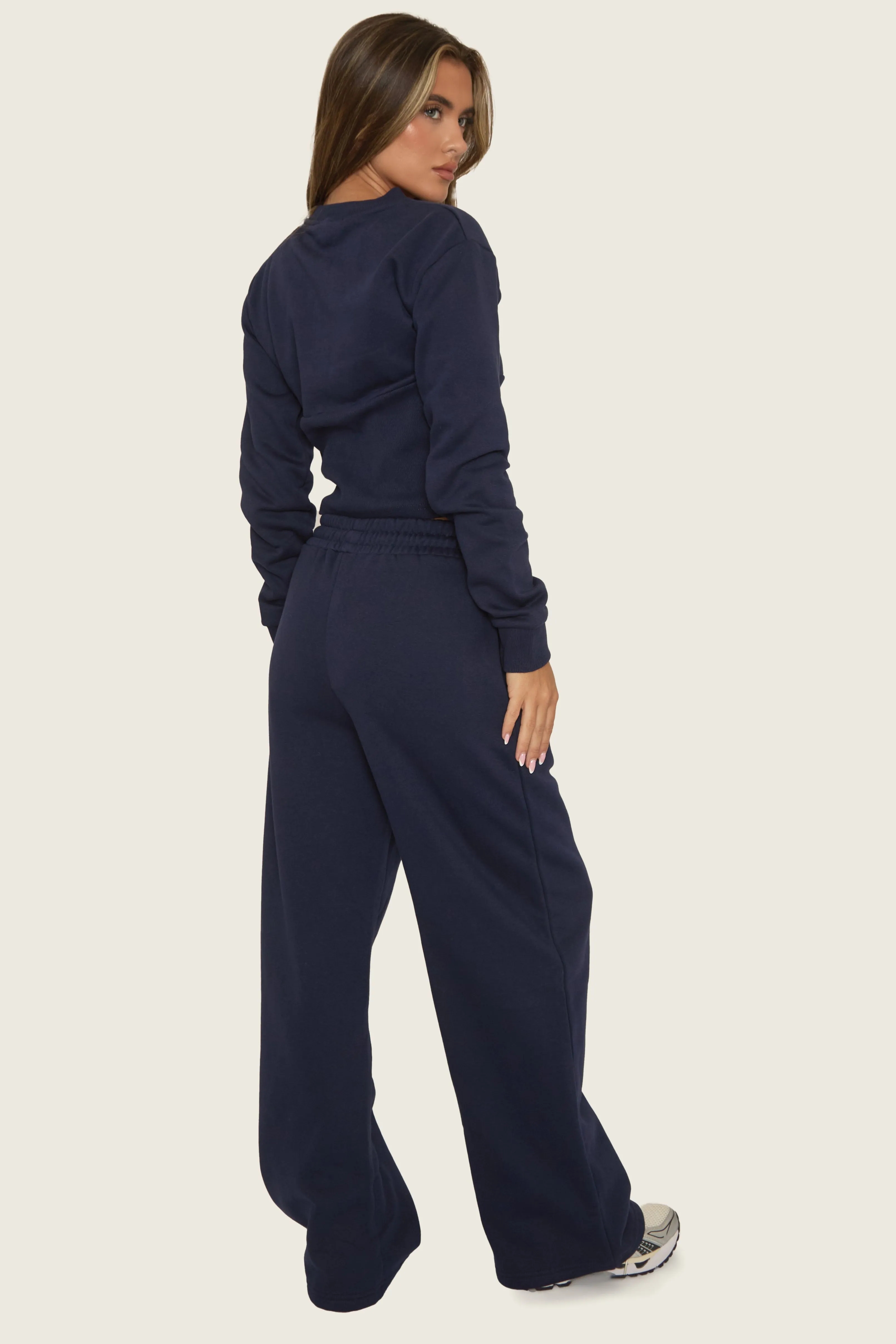 Navy Zip Through Loungewear Set - Laurye sold by Rebellious Fashion product image thumbnail 4
