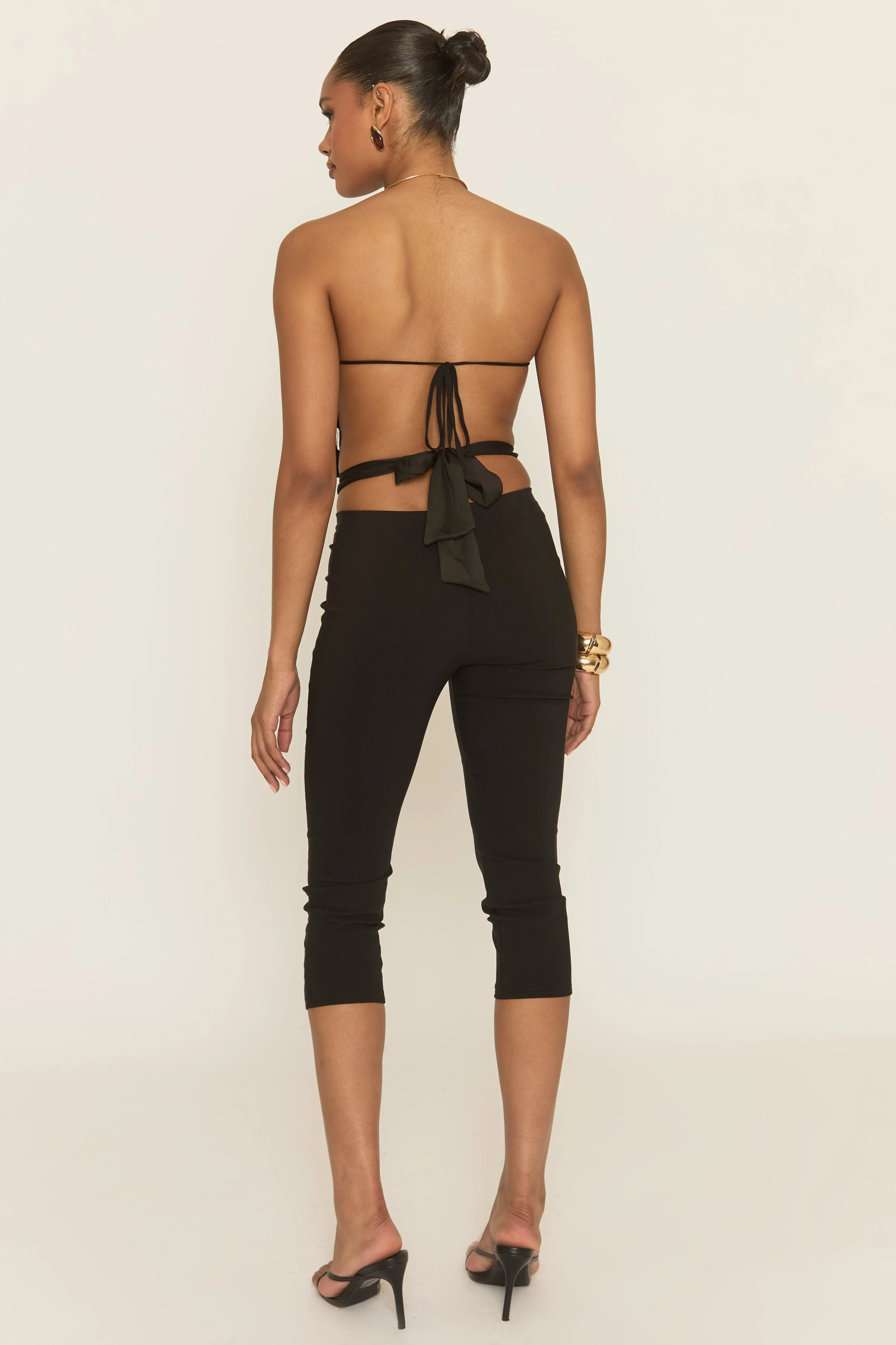 Black Gold Neck Trim Top - Zeena sold by Rebellious Fashion product image thumbnail 5