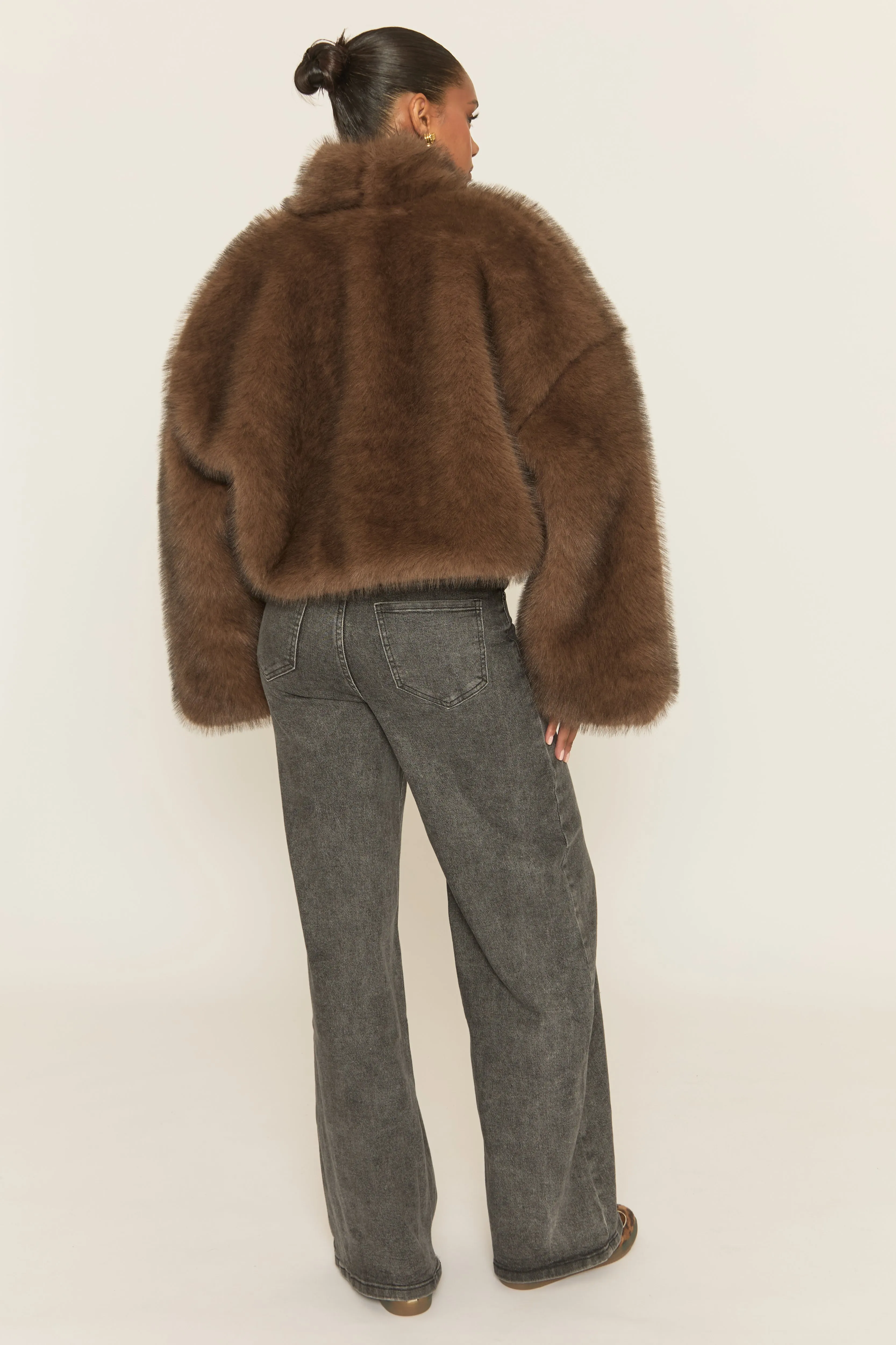 Brown Premium Faux Fur Coat - Amelda sold by Rebellious Fashion product image thumbnail 5