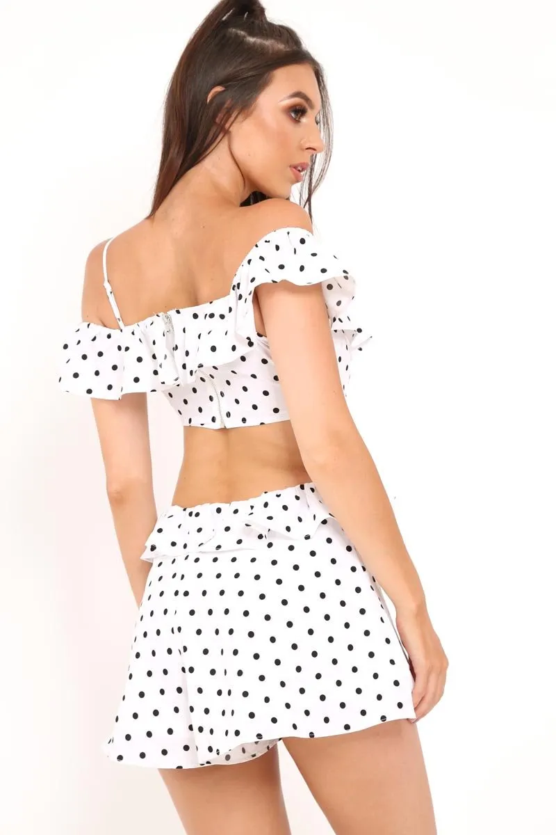 Polka Dot Frill Cut Out Playsuit - Karris sold by Rebellious Fashion product image thumbnail 3