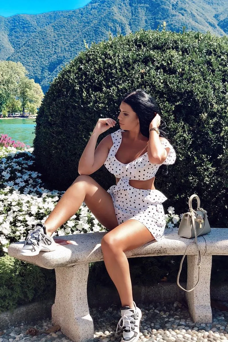 Polka Dot Frill Cut Out Playsuit - Karris sold by Rebellious Fashion