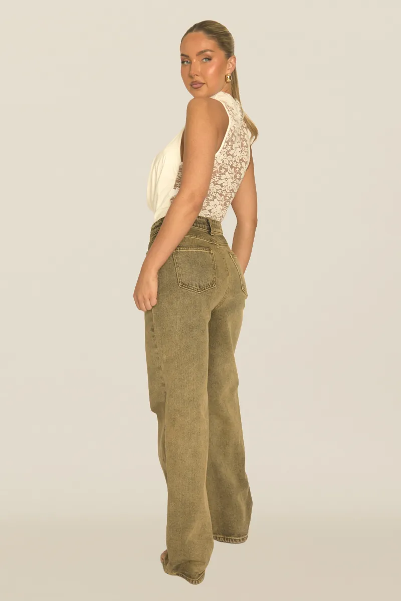 White Lace Drape Front Bodysuit - Aubreen sold by Rebellious Fashion product image thumbnail 4