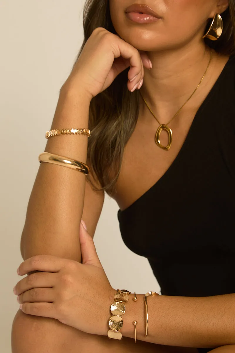 Gold Bangle Multipack - Harrietta sold by Rebellious Fashion product image thumbnail 3