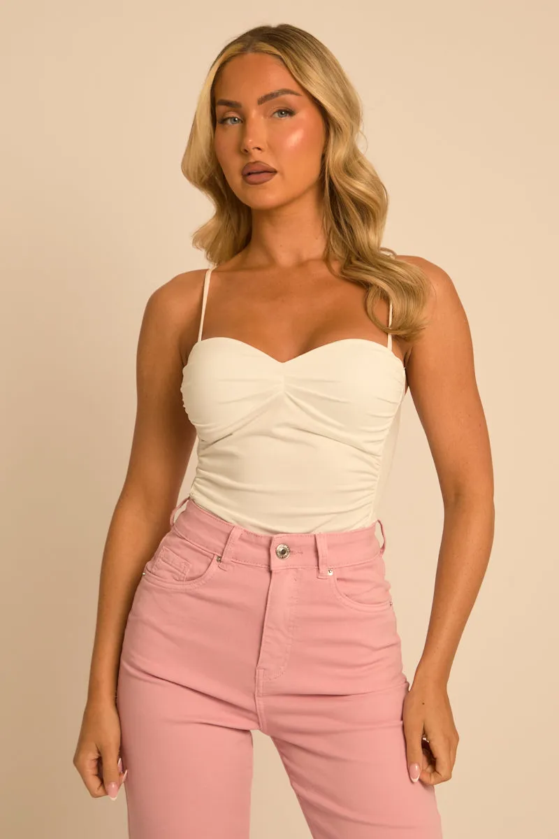 Pink Stretch Denim Wide Leg Jeans - Brayson sold by Rebellious Fashion product image thumbnail 2