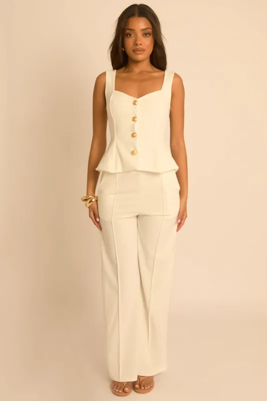 Cream Tailored Waistcoat and Trousers Co-ord Set - Zoella made by Rebellious Fashion