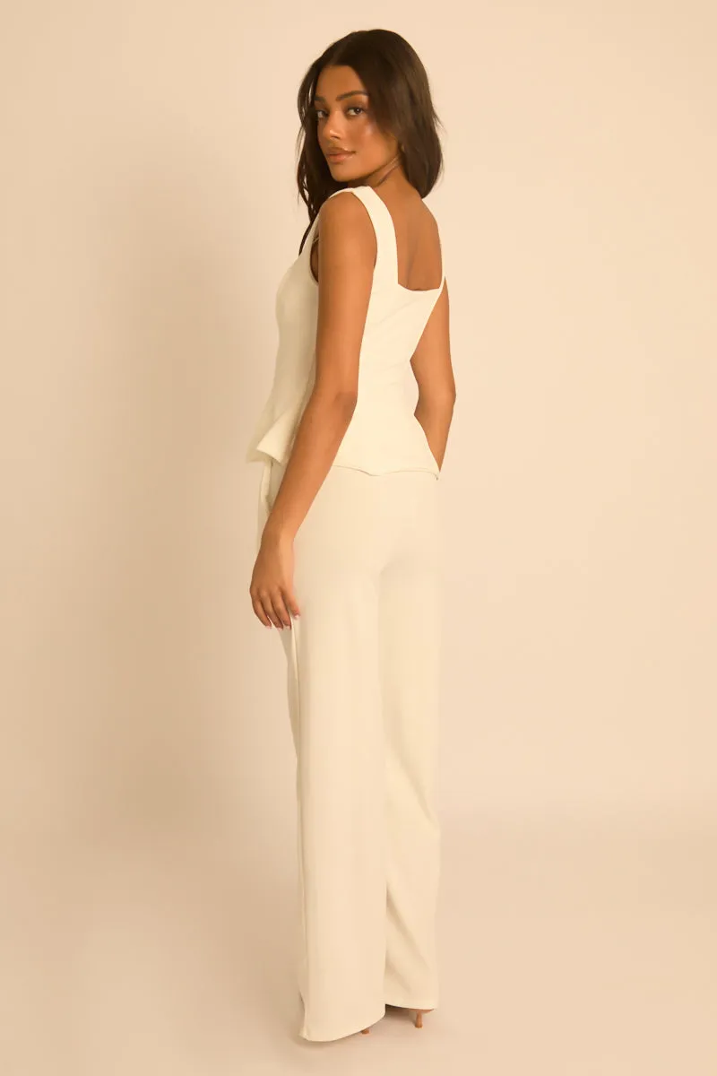 Cream Tailored Waistcoat and Trousers Co-ord Set - Zoella sold by Rebellious Fashion product image thumbnail 4