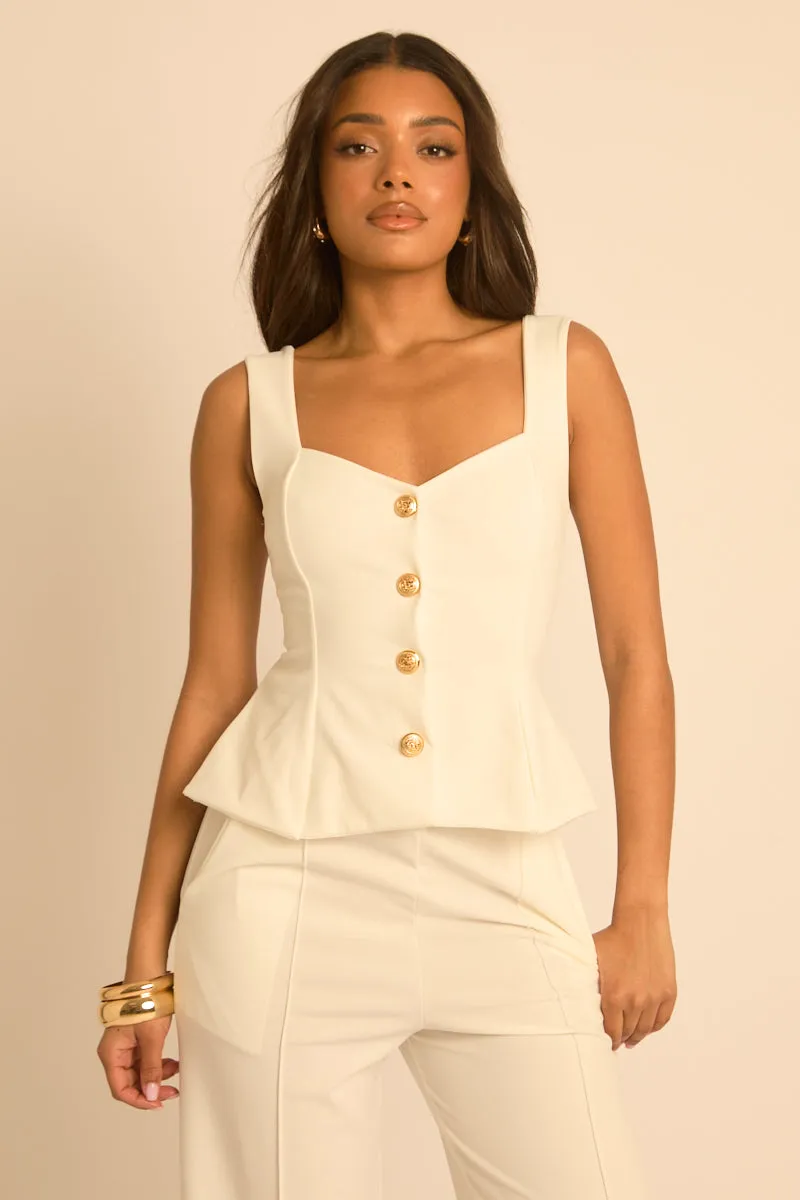 Cream Tailored Waistcoat and Trousers Co-ord Set - Zoella sold by Rebellious Fashion product image thumbnail 5