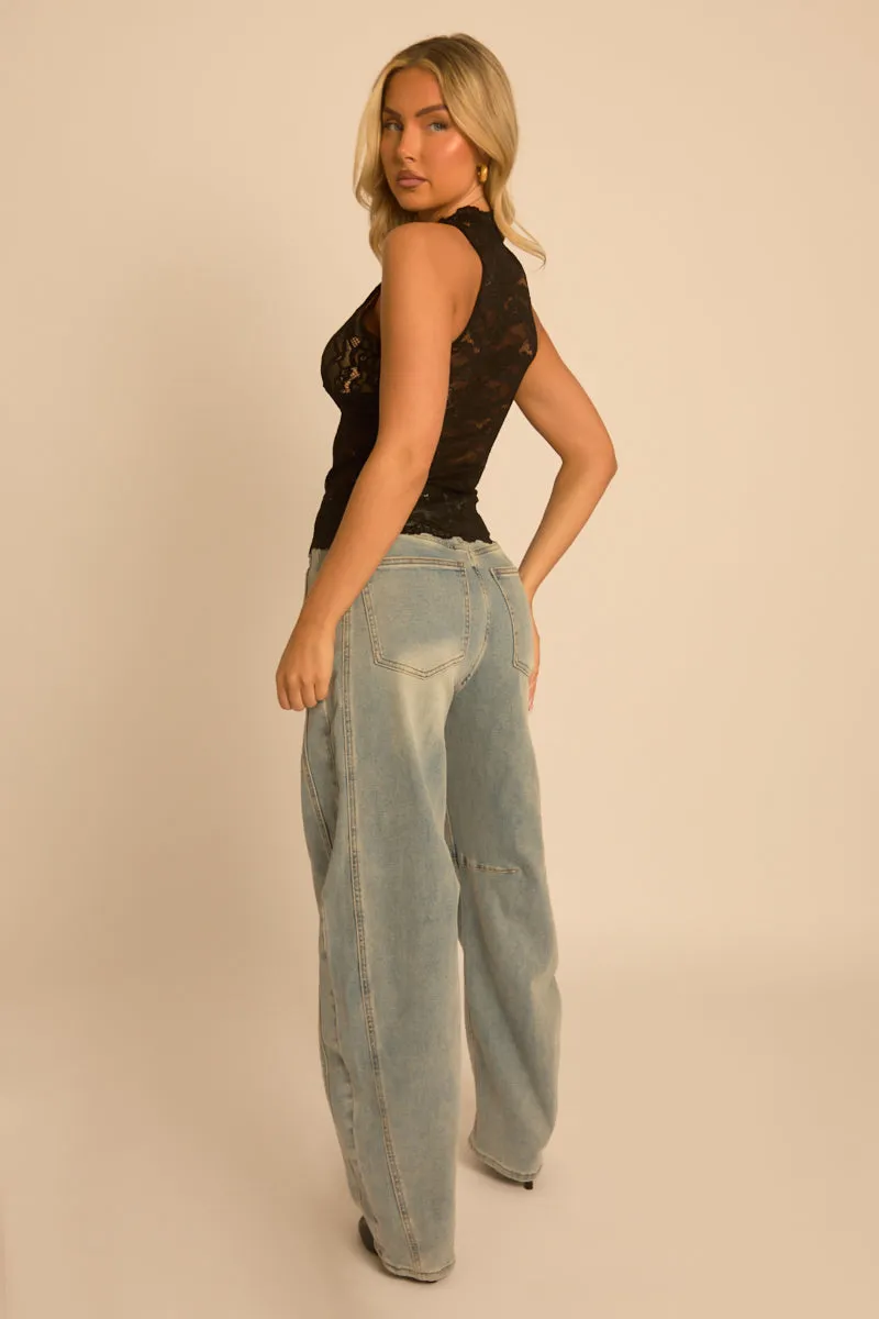 Black Lace Cut Out Top - Everlyn sold by Rebellious Fashion product image thumbnail 5