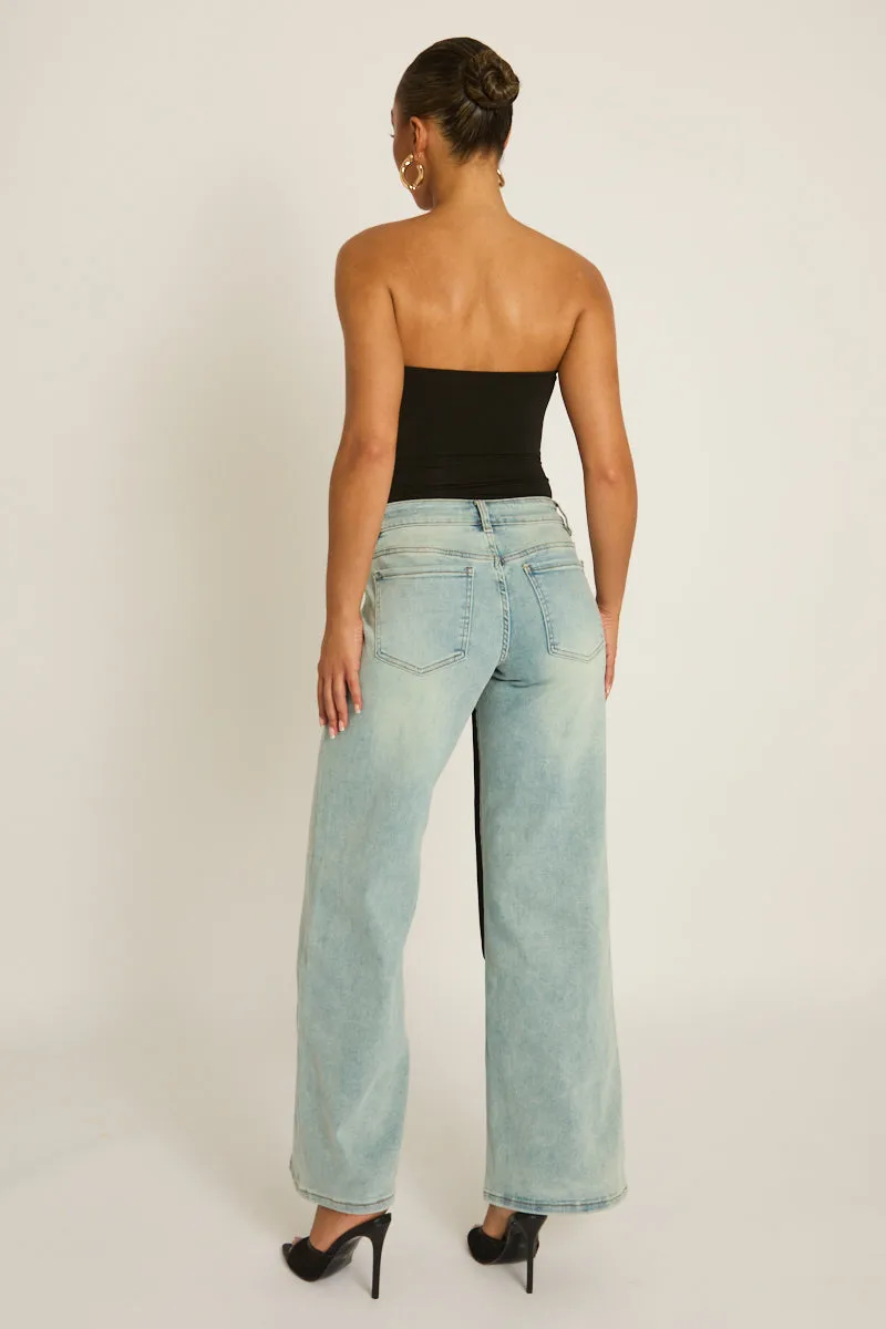 Black Bandeau Trim Detail Bodysuit - Treena sold by Rebellious Fashion product image thumbnail 5