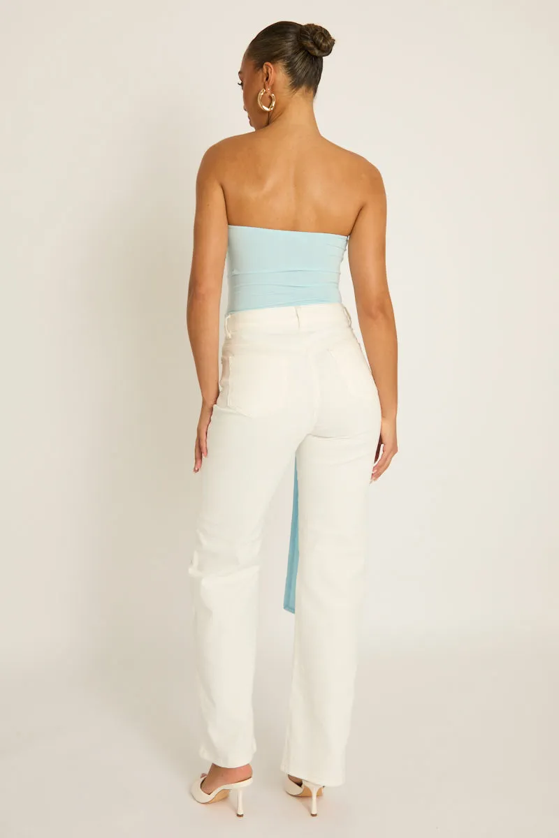 Blue Bandeau Trim Detail Bodysuit - Treena sold by Rebellious Fashion product image thumbnail 5