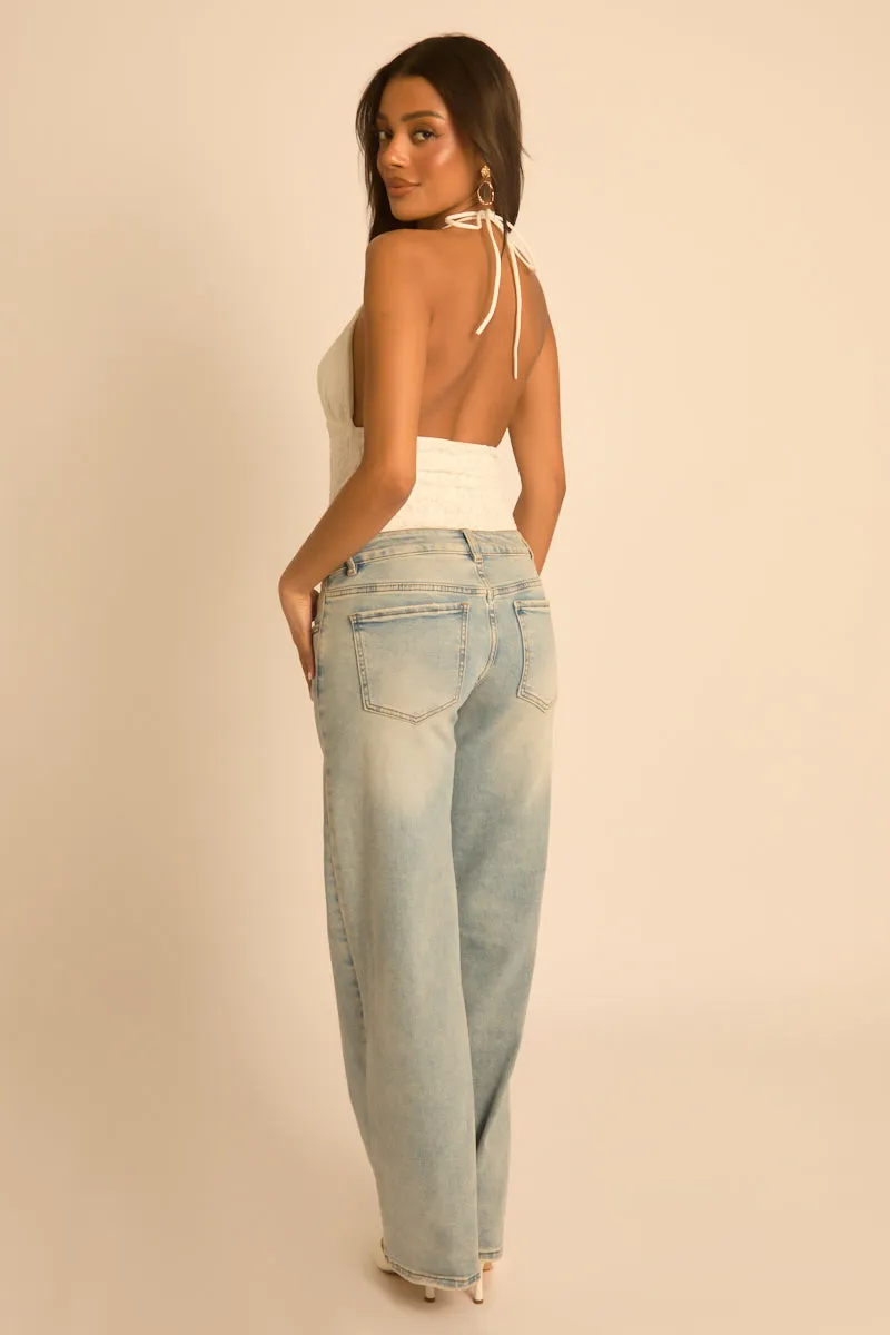 White Lace Plunge Bodysuit - India sold by Rebellious Fashion product image thumbnail 5