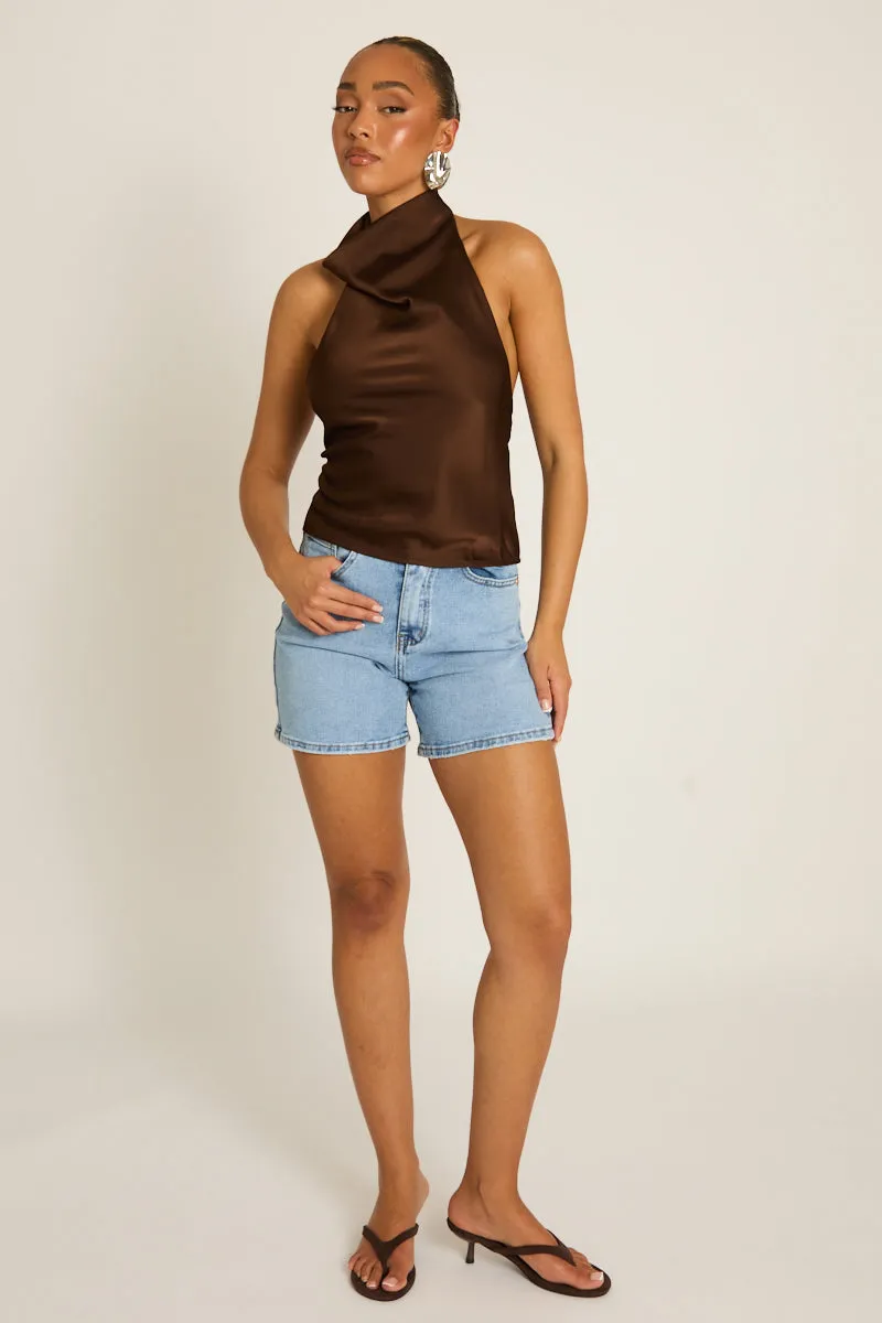 Mid Blue Denim Shorts - Giaa sold by Rebellious Fashion product image thumbnail 3