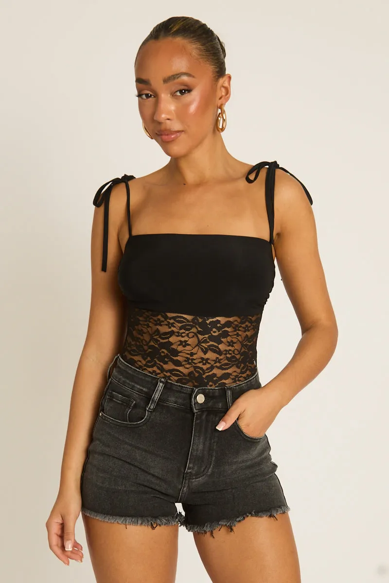 Washed Black Frayed Hem Shorts - Harris sold by Rebellious Fashion