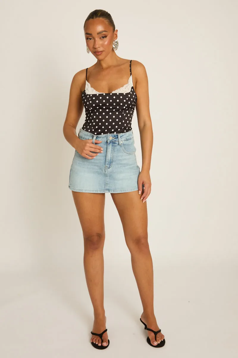 Blue Denim Micro Skort - Karlia sold by Rebellious Fashion product image thumbnail 2