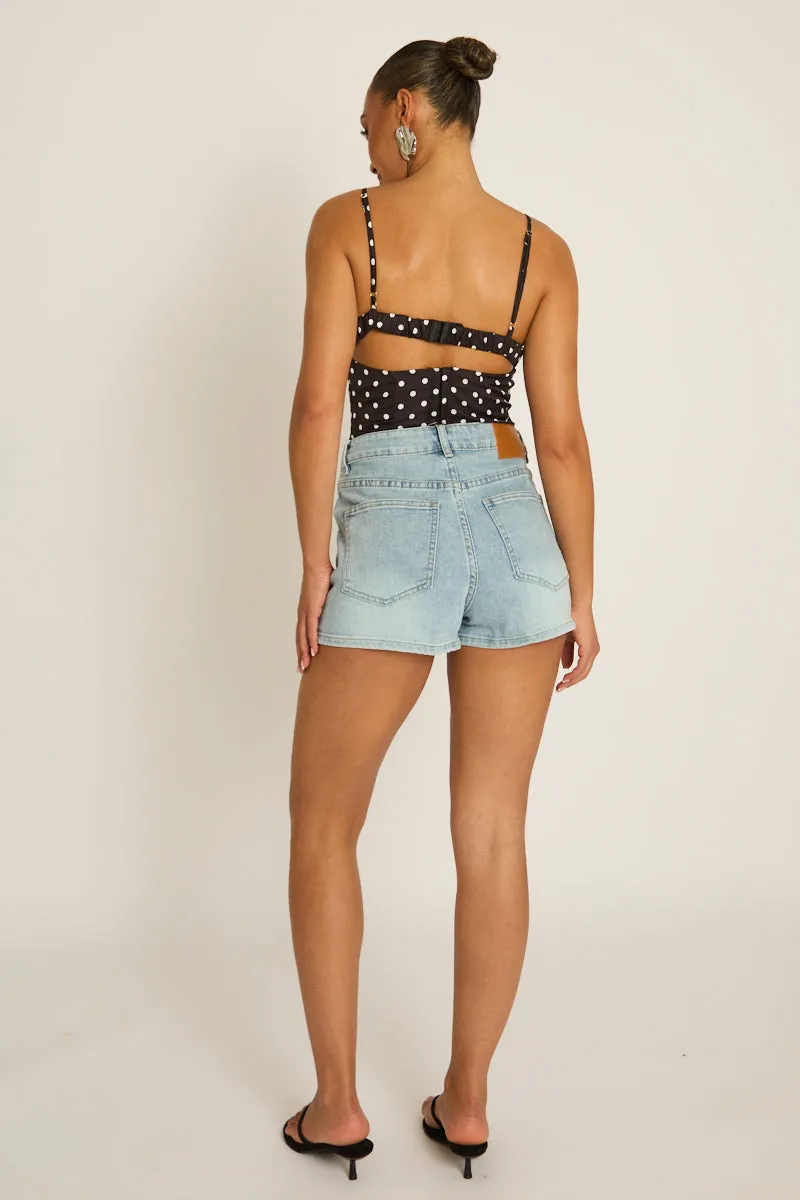 Blue Denim Micro Skort - Karlia sold by Rebellious Fashion product image thumbnail 4
